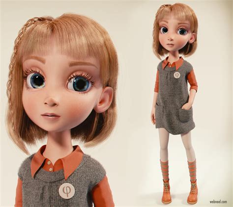 3d Model Girl Blender By Nazar Noschenko 2 - Full Image