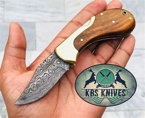 Damascus Steel Folding Knife – KBS Knives Store