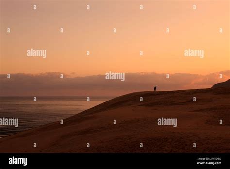 Sunrise from Tottori Sand Dunes Stock Photo - Alamy