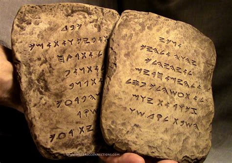 Replica of the Ten Commandment tablets...written in Paleo Hebrew. www ...