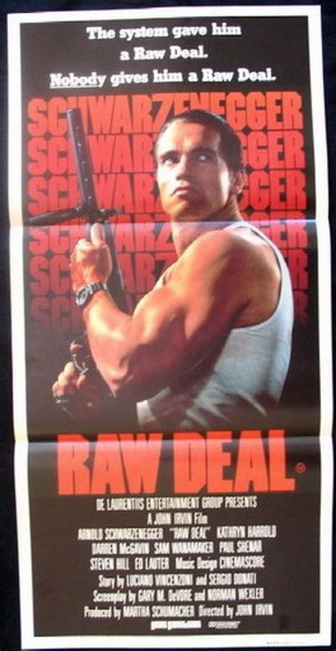 All About Movies - Raw Deal Daybill Movie Poster Arnold Schwarzenegger