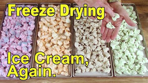 Freeze Drying Scoops of Ice Cream - 4 Flavors - YouTube
