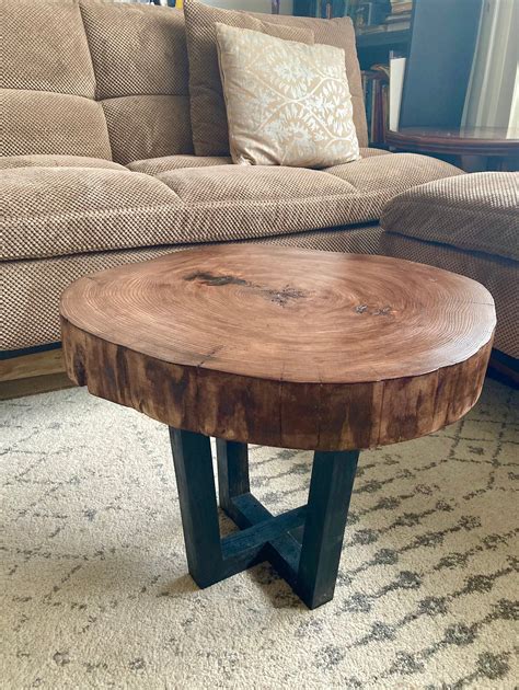 Wooden Round Coffee Table Handcrafted with MAPLE Tree Slice | Etsy