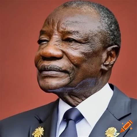 Portrait of alpha condé, 4th president of guinea on Craiyon