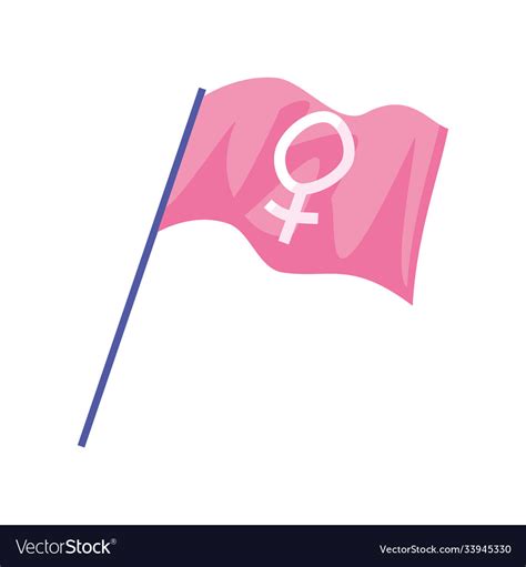 Feminism flag with gender detailed style icon Vector Image