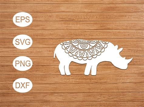 Silhouette of Rhino / Svg Files for Cricut Rhino Cut File / - Etsy