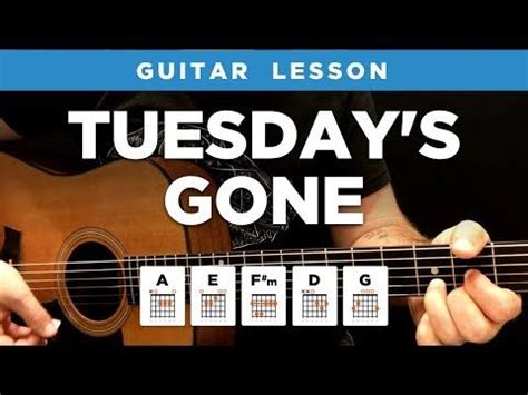 🎸 "Tuesday's Gone" acoustic guitar lesson w/ chords (Lynyrd Skynyrd) - YouTube | Acoustic guitar ...