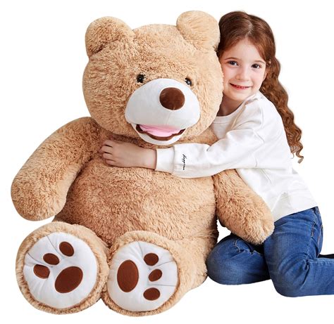 Buy EARTHSOUND Giant Teddy Bear Stuffed Animal - Large Plush Toy Big Soft Toys - Huge Life Size ...