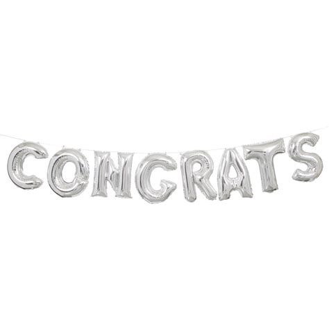 Congrats Balloon Letter Banner - Walmart.com - Walmart.com