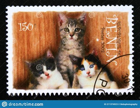 Postage Stamp Benin, 2003. Domestic Cat Breed Felis Silvestris Catus ...