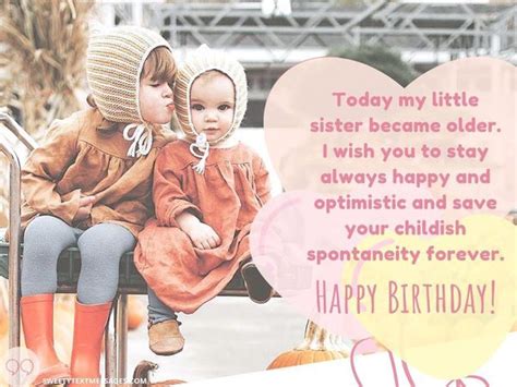 35 Best Happy Birthday Quotes for Little Sister - Home, Family, Style ...