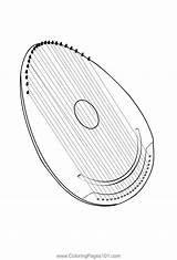 Sensory Harp Coloring Page For Kids  Free Printable sketch template