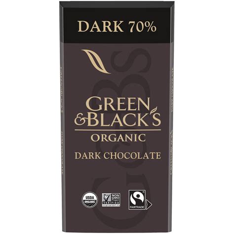 GREEN & BLACK’S Organic Dark Chocolate Bar, 70% Cacao, 1 Bar (3.17 oz.) - Walmart.com - Walmart.com