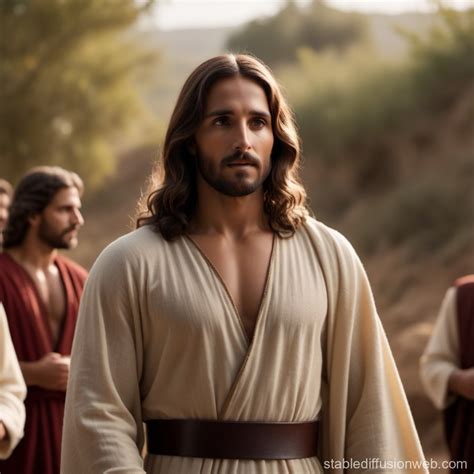 Jesus Teaching Disciples in Cinematic Style | Stable Diffusion Online