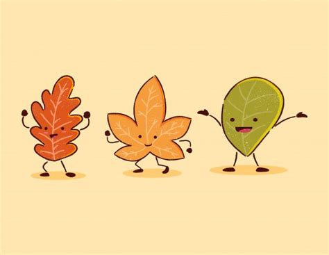 Premium Vector | Funny autumn leaf cartoon character | Cartoon leaf, Fall leaves cartoon ...