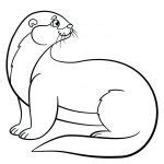 Otter Outline Drawing at PaintingValley.com | Explore collection of ...