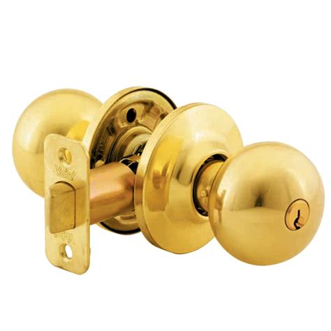 Yale Security New Traditions Cirrus Polished Brass Keyed Entry Door Knob Single Pack at Lowes.com
