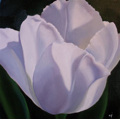 Nel's Everyday Painting: White Tulip 2011 - SOLD