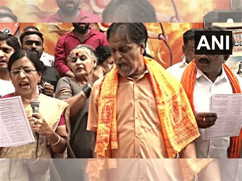 VHP, Bajrang Dal stage protests in Karnataka against 'ban' proposal of Congress