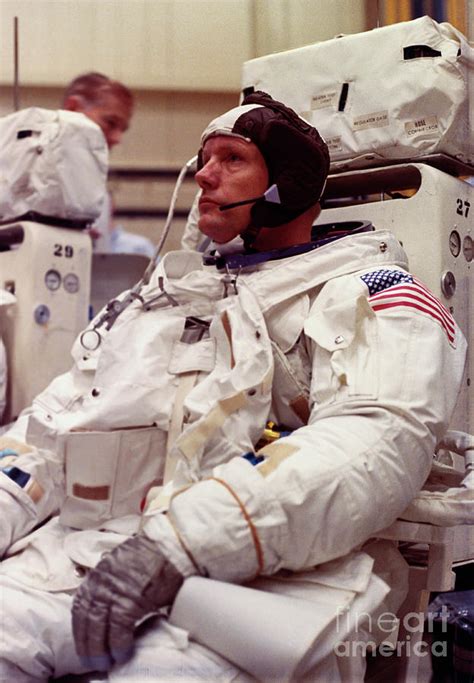 Neil Armstrong Wearing Spacesuit Photograph by Bettmann | Fine Art America