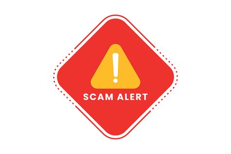 Scam alert red banner. scam sign label isolated. vector illustration ...