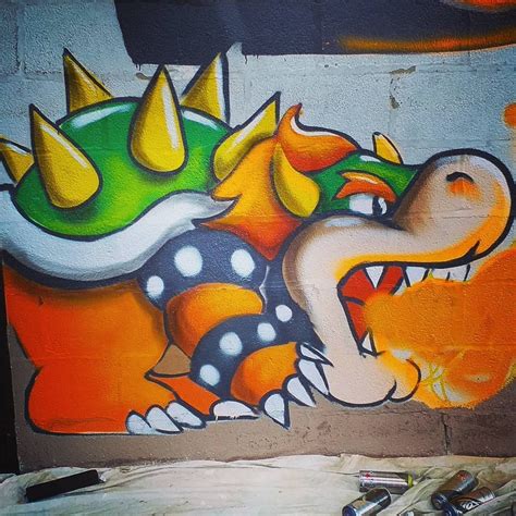 Bowser mural by Illuminationwallart on Newgrounds