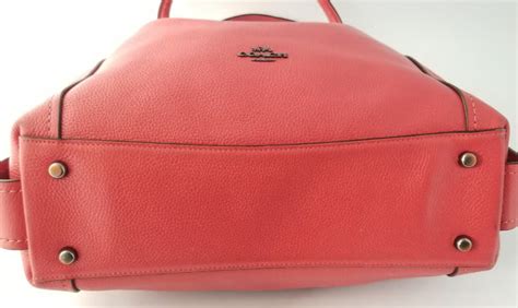 Coach Edie Turnlock 57125 Washed Red Triple Compartme… - Gem