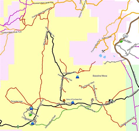 Valley of Fire SP - California Trail Map