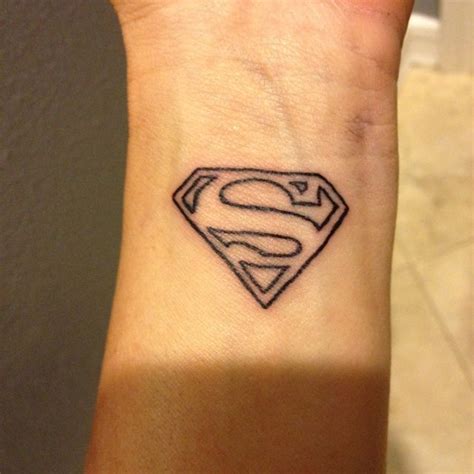 Superman Logo Tattoo On Neck