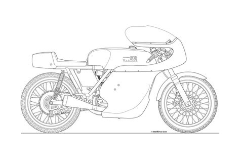 Photos: Some Classic Motorcycle Line Art Drawings - Asphalt & Rubber