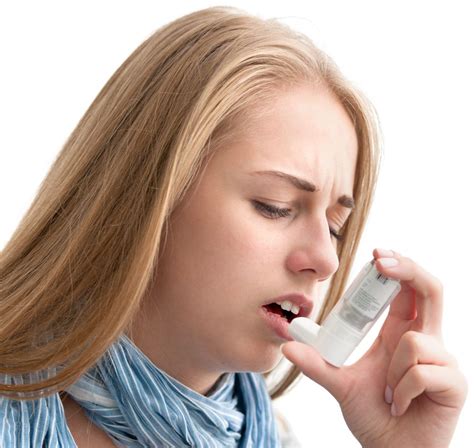 21817831 - young woman using an asthma inhaler as prevention Asthma Inhaler, Asthma Relief ...