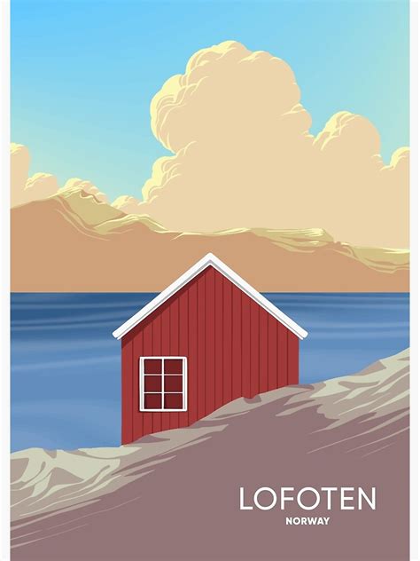 "Lofoten - red cabin" Poster for Sale by TheLofotenStore | Redbubble