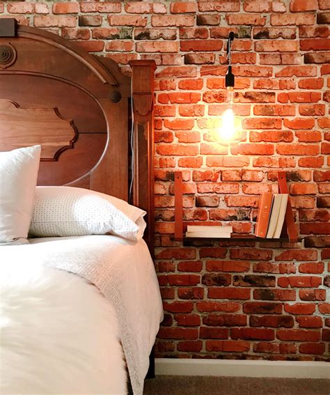 Camden Factory Bricks Wallpaper • Milton & King | Brick wallpaper bedroom, Brick wall bedroom ...
