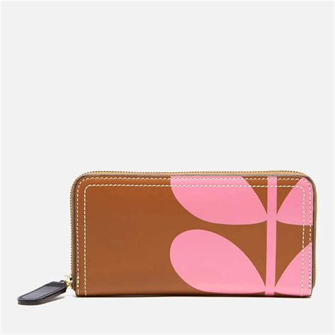 Orla Kiely Stem Print Leather Big Zip Wallet | Lyst