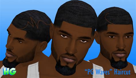 Hella Good Sim Stuff - “PG Waves” Fade Hair Haircut inspired by NBA...