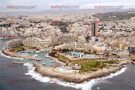 St Julians Aerial Portomaso Hilton Complex - Malta Photos