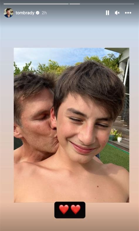 Tom Brady and Son Benjamin Soak up the Sun in Sweet Poolside Pic