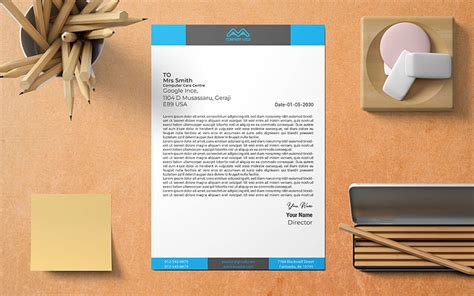 Modern company letterhead design_180 - TemplateMonster