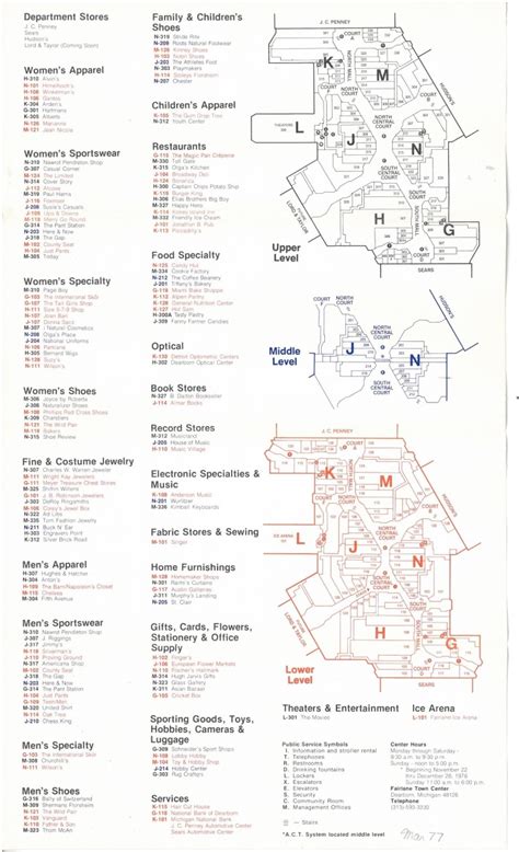 Fairlane Town Center Map – Dearborn Historical Museum