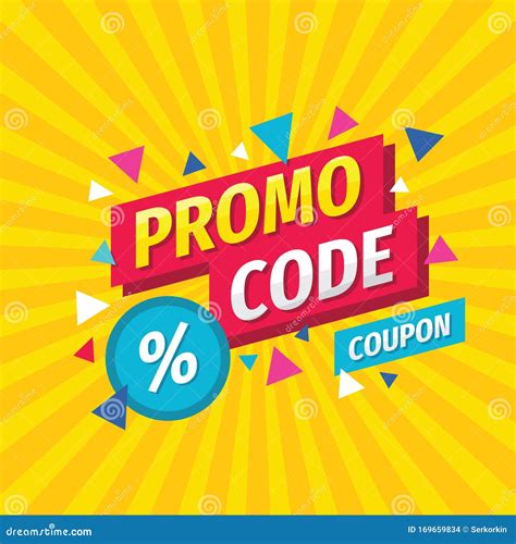 Promo Code Coupon Design. Advertising Promotion Banner for Discount Sale Stock Vector ...