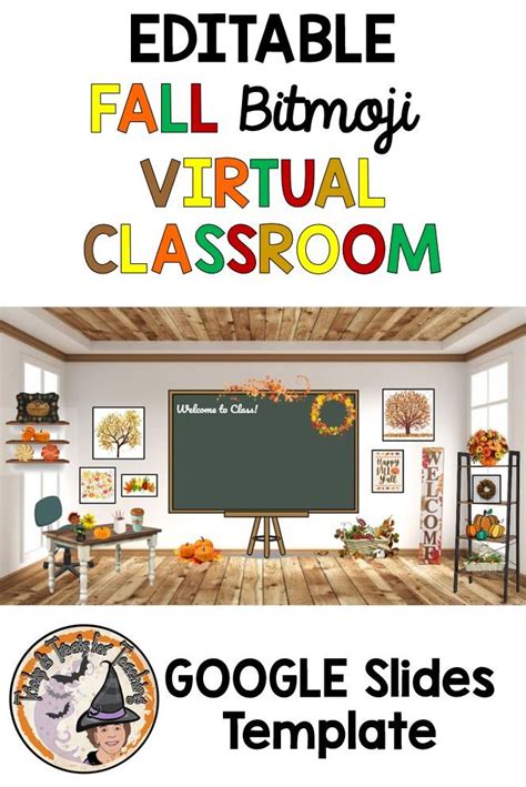 Editable FALL Bitmoji Virtual Classroom Google Slides Template in 2020 | Virtual classrooms ...