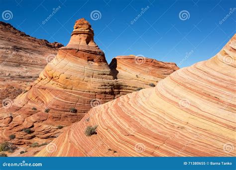 Striped Limeston Erosion in Coyote Butte Wilderness Stock Image - Image of wave, tourism: 71380655