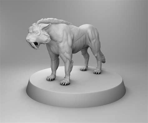 Strong tiger 3D model 3D printable | CGTrader