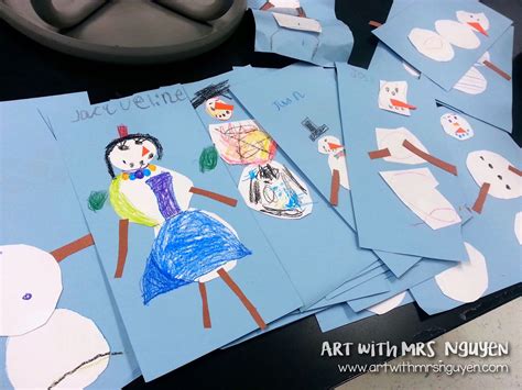 Cut-and-Glue Snowmen (K) | Art with Mrs. Nguyen