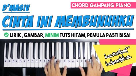 Tutorial Chord Piano | D'Masiv - CINTA INI MEMBUNUHKU | Mudah Dipahami ...