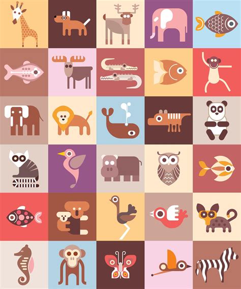 Zoo Animals vector illustration 11069757 Vector Art at Vecteezy