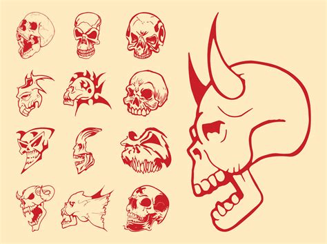 Creepy Skull Svg