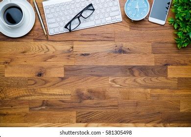 Top View Laptop Computer On Wooden Stock Photo 581305498 | Shutterstock