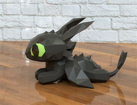 Toothless Papercraft Toothless Baby Toothless Papercraft | Etsy | Paper ...