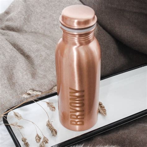 Personalised Pure Copper Water Bottle By Global WAKEcup ...